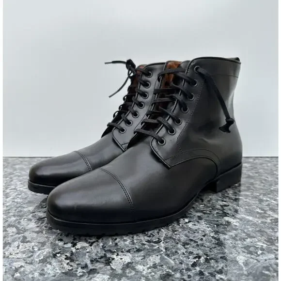 Wolf and Shepherd Leather Black Men’s size 8 Made In Portugal
